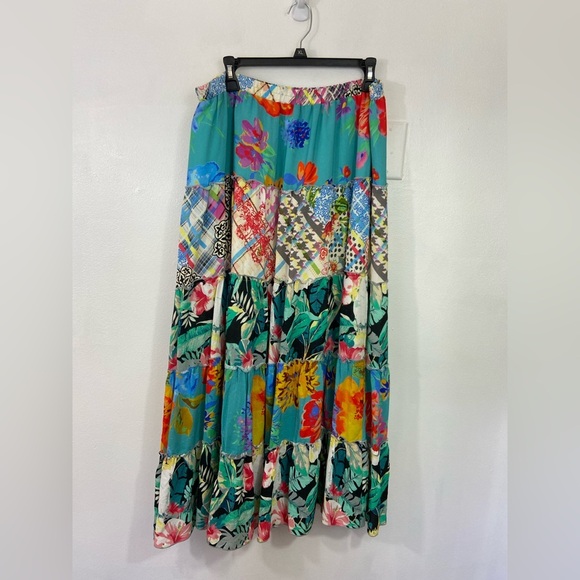 John Mark Dresses & Skirts - John Mark Patchwork Broomstick Maxi Skirt XL Multicolored Gypsy Festival Hippie